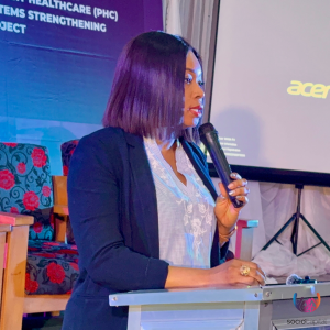 Executive Director of Sociocapital, Sharon Madaki, giving her Welcome Address